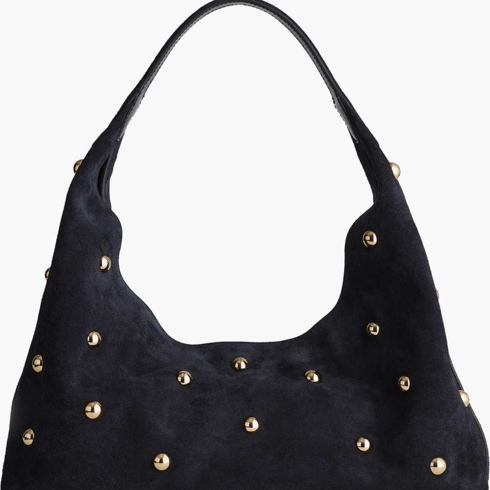 Madewell The Mylie Studded Suede Shoulder Bag